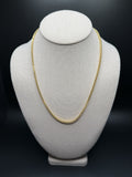 20" 14K Yellow Gold Foxtail Franco 3mm 9.85g