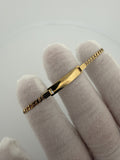 6" 14K Yellow Gold Curb Baby ID Bracelet 3mm 2.52g