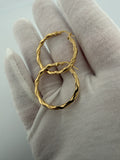 30mm x 2.5mm 14K Yellow Gold Twisted Hoops 1.8g