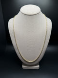 26" 14k Yellow Gold Rope Chain 3mm 7.6g