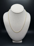 20" 14K Yellow Gold Rope Chain 2.5mm 9.42g