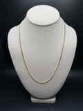 22" 14K Yellow Gold Cuban Chain 2.5mm 10.22g