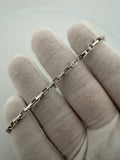 7.5" 14K White Gold Herme$ 3mm 7.6g