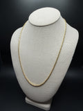 22" 14K Yellow Gold Byzantine 2mm 7.23g