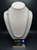 24" 12mm silver moissanite Cuban chain, 31.45ctw D VVS1, 133.6g – Ott Family Jewelry (2)