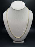 24" 14k Yellow Gold Rope 3.5mm 27.4g