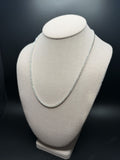 20" 14k White Gold 10.5ctw VS/VVS Lab Diamond Tennis Chain 2.3mm 15.4g