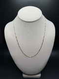 20" 14K Yellow Gold Figaro 2.5mm 4.3g