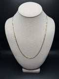 22" 14k Yellow Gold Figaro 3mm 7.22g