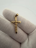1.25" 14K yellow gold cross / crucifix pendant, 1.0g – Ott Family Jewelry (2)