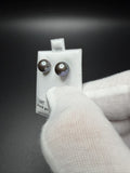 10k Yellow Gold 8mm Black Freshwater Pearl Studs 1.9g