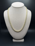 8mm Moissanite Cuban Chain, 13.8ctw D VVS1, GRA Certified, Gold Over 925 Silver, 22" (65.4g)