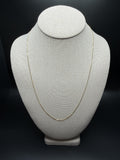 22" 14K Yellow Gold Box Chain 1mm 2.2g