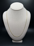 24" 10K Yellow Gold Cuban Chain 2mm 6.1g