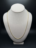 24" 14k Yellow Gold Rounded Box 2.5mm 8.56g