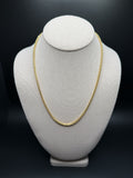 20" 14K Yellow Gold Foxtail Franco 3mm 9.73g