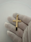 2 inch Latin cross pendant in 14K yellow gold, 3.13g, view 2 - Ott Family Jewelry