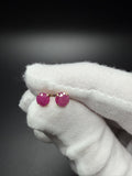 5mm natural ruby stud earrings, 14K yellow gold, 0.5g – Ott Family Jewelry (2)