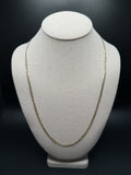 24 inch 3.5mm curb chain in 14K yellow gold, 8.4g, view 2 - Ott Family Jewelry