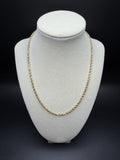 18" 14K Yellow Gold Rope 3mm 4.6g