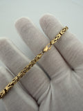 8" 14K Yellow Gold Byzantine 4.5mm 8.64g