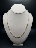 10K 8mm Handmade Solid Rope Chain