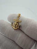 1.25" 14K Yellow Gold Mariner Cross 4.5mm Bail 1.8g