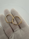 25mm x 2mm 14K yellow gold hoop earrings, 1.85g – Ott Family Jewelry (2)