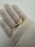 2" 14k Yellow Gold Italian Horn (5mm Bail) 1.73g