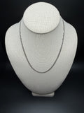 18 inch 3.5mm curb chain in 14K white gold, 5.43g, view 2 - Ott Family Jewelry