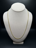 24" 14k Yellow Gold Cuban 3mm 16.34g