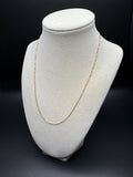 18" 14k Yellow Gold Box Chain 1mm 3.1g