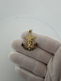 1.5" 14K Yellow Gold Nugget Style Mariner Cross 5.1mm Bail 3.12g