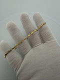 9" 14k Yellow Gold Herme$ Link 2.5mm 6.3g