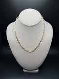 18 inch 5mm paperclip chain in 14K yellow gold, 21.9g, view 2 - Ott Family Jewelry