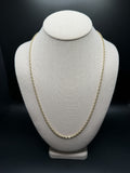 24" 14k Yellow Gold Puffed Mariner 3mm 5.93g
