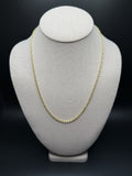 20 inch 3mm cable chain in 14K yellow gold, 5.3g, view 2 - Ott Family Jewelry