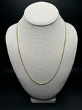 22" 10K Yellow Gold Cuban Chain 2mm 5.65g