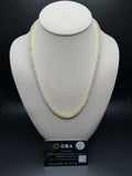 20" 4mm gold over silver moissanite tennis chain, 36.34ctw D VVS1, 28g – Ott Family Jewelry (2)