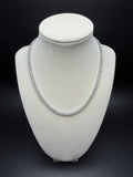 16" Silver 9ctw Moissanite Tennis Chain 3mm 20.1g