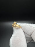 Size 7 14k Yellow Gold Holding Hands Heart Ring 3.4g