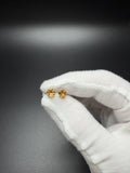 6mm 14k Yellow Gold Citrine Studs .65g