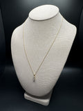 20" 14k Yellow Gold Mariner Chain & 1/3ctw Natural Diamond Drop Cluster Pendant 2.63g
