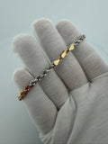 7.5" 14k Gold Tri-Color Rope 4.5mm 13.6g