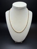 18" 10K Diamond Cut Moon Bead Chain 3mm 8.0g
