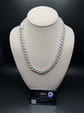 20" 12mm silver moissanite Cuban chain, 26.21ctw D VVS1, 109.4g – Ott Family Jewelry (2)