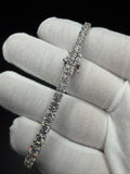 7.25" Silver 10ctw E-F VS/VVS Lab Diamond Tennis Bracelet 9.7g