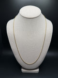 24" 14K Yellow Gold Diamond Cut Moon Bead 2mm 7.2g