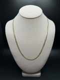 22" 14K Yellow Gold Curb 3.8mm 7.92g
