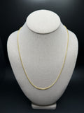 22" 14K Yellow Gold Franco Chain 1.8mm 8.5g